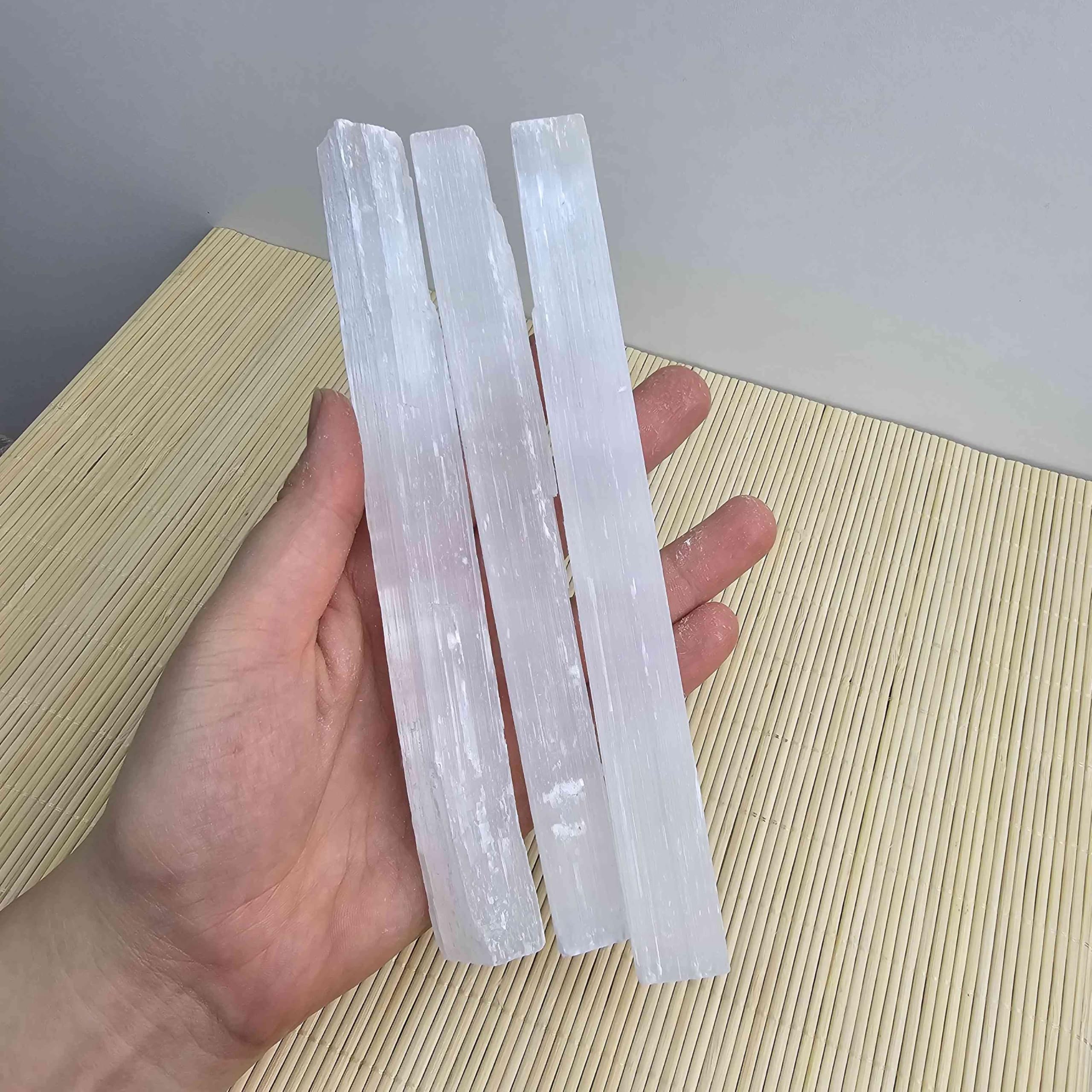 NKlaus Healing Crystals Selenit-Stab 20x2 cm Energiestab