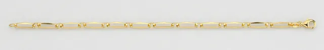Eugen Rühle Fantasiekette 4,5mm 585 Gelbgold Halskette 45cm
