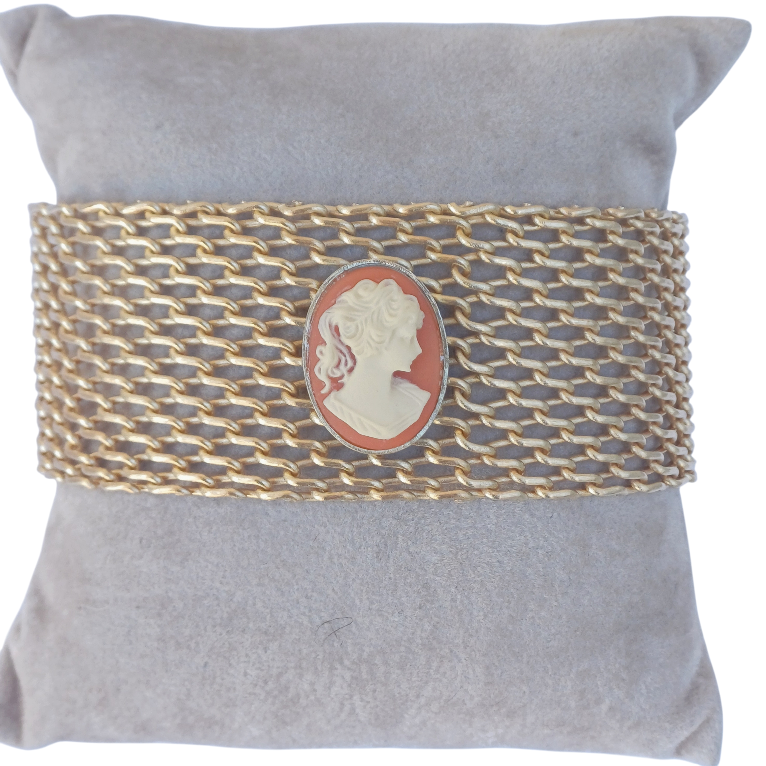 Alevá Bijoux Milano Cammeo Armband Gold Karneol 17-21 cm