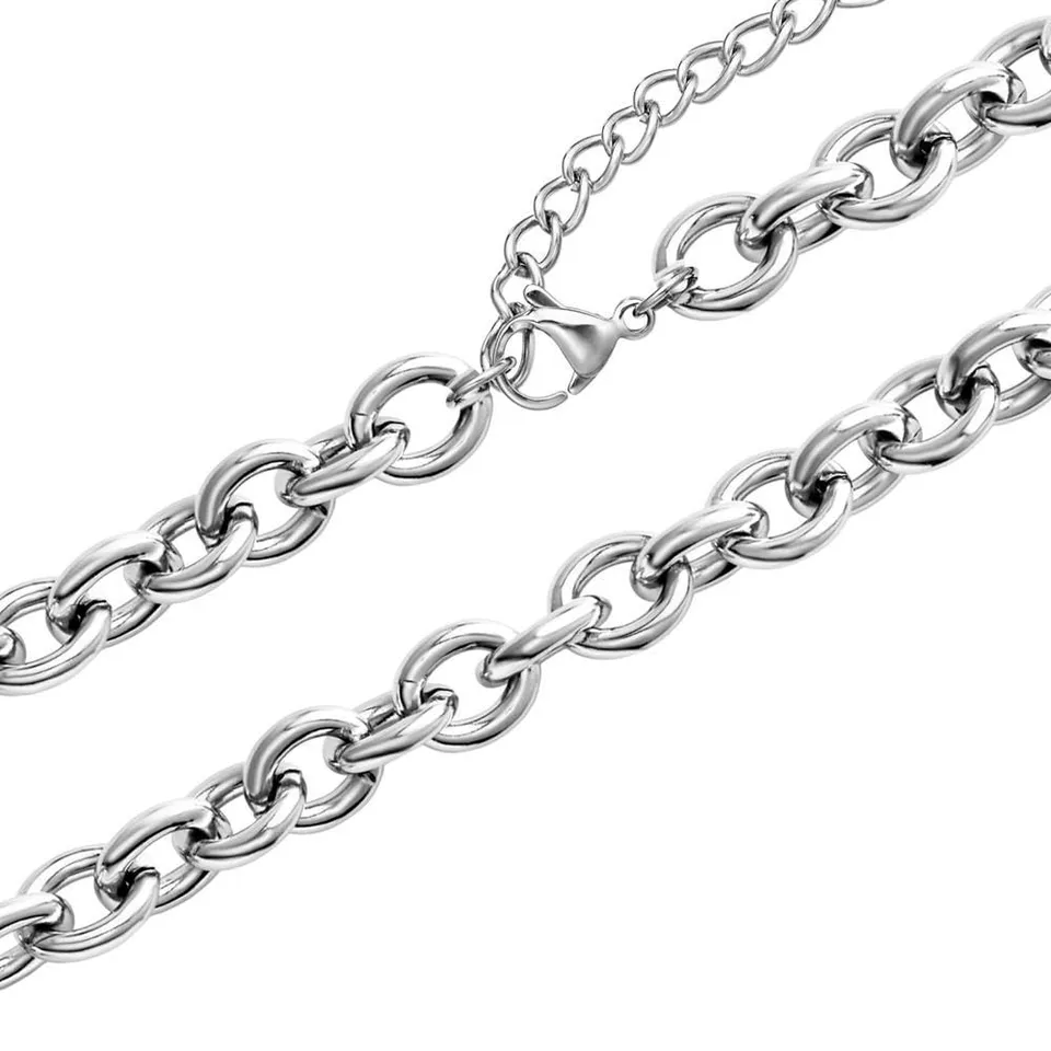JEWLIX Ketten mit Anhänger Gliederkette Damen Edelstahl