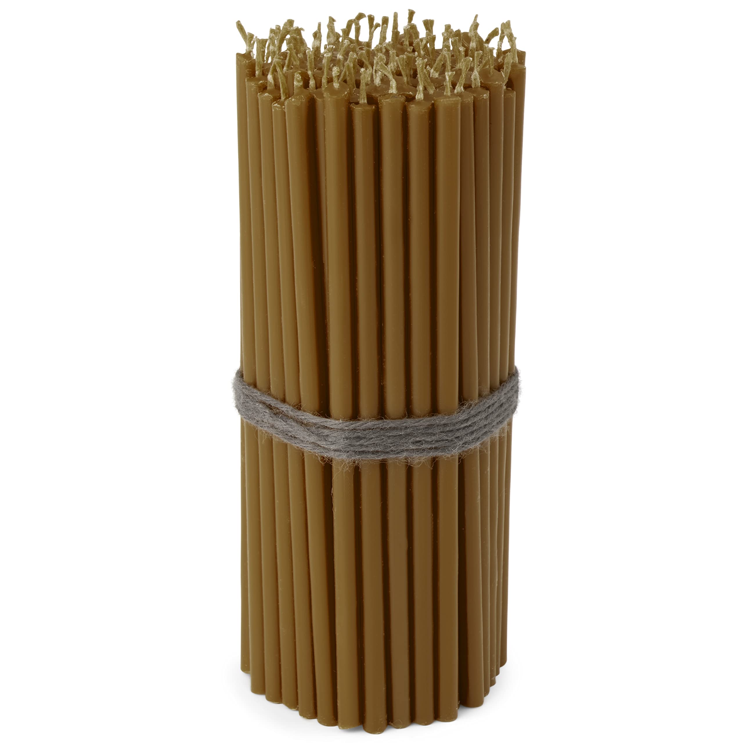 NKlaus CANDLES Stabkerzen braun 16cm 50 Stück Paraffin rußfrei