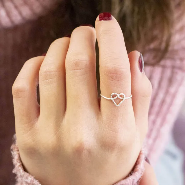 Joy by Corrine Smith Friendship Knot Herz Ring Silber 925 Gr N