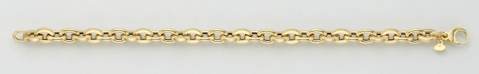 Eugen Rühle 37.3869 Fantasiekette Spiegelanker 7,3 mm 45 cm Gold