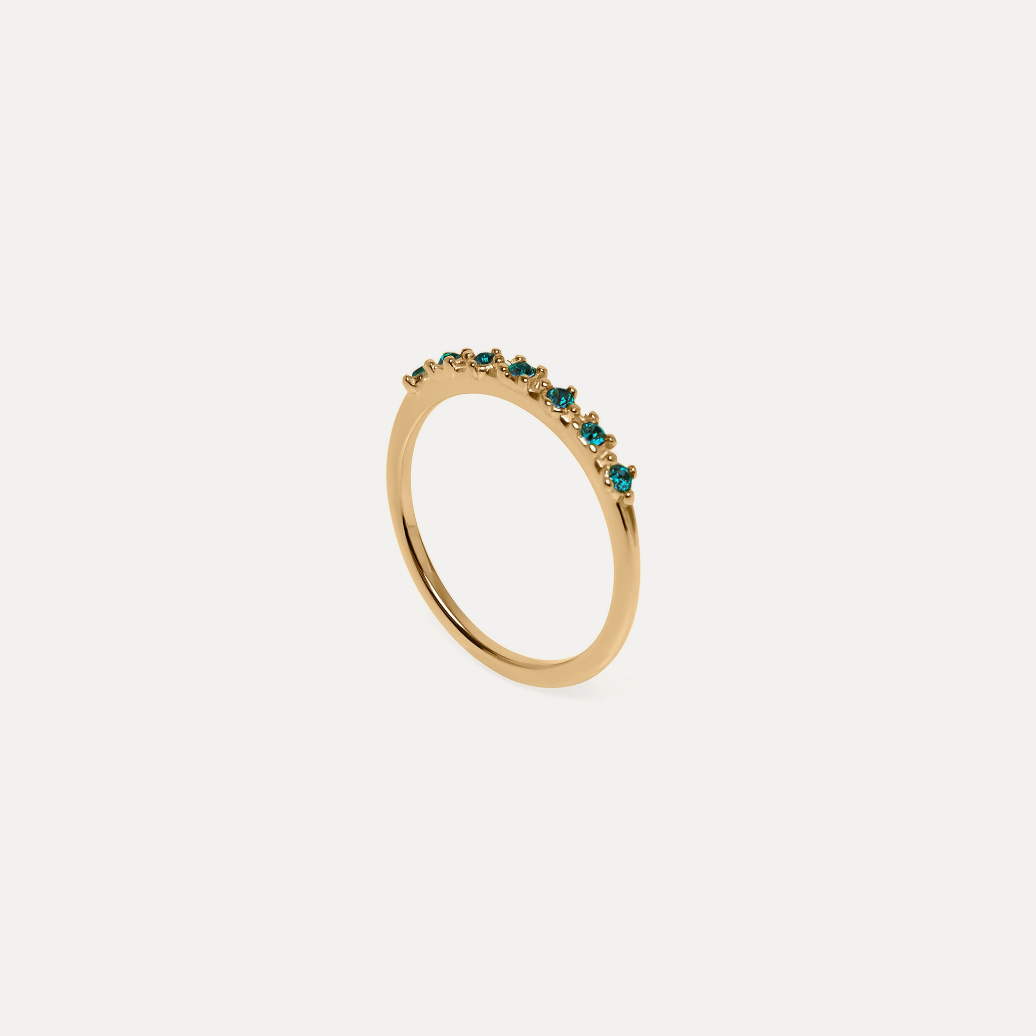 Stilnest Color Delight Ring grüne Kristalle 24k Gold Vermeil
