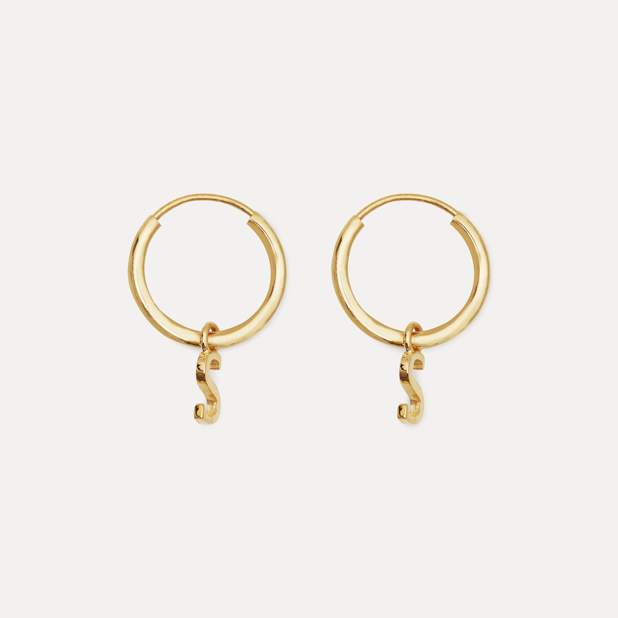Stilnest Mini Initial Creolen Buchstabe A 585 Gold
