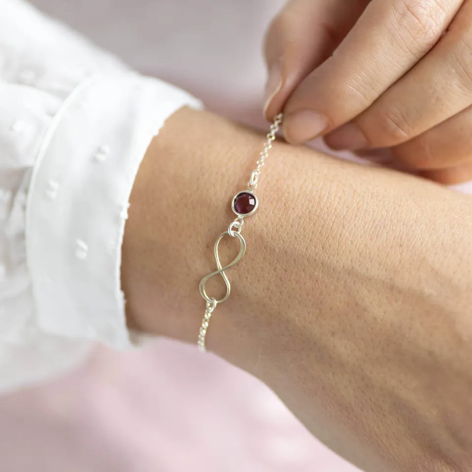 Joy by Corrine Smith Infinity Armband Silber Geburtsstein