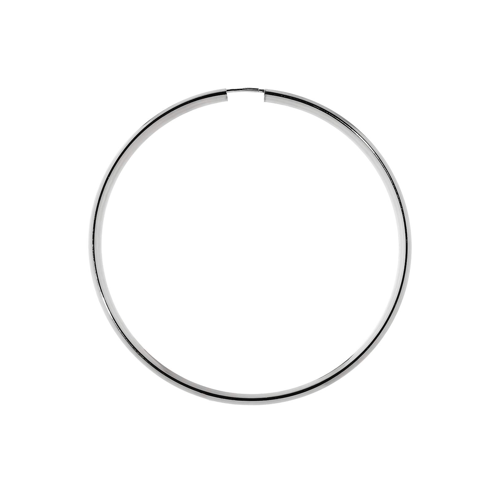 NKlaus Creole rund 40mm Weißgold Ohrring 585 einzeln