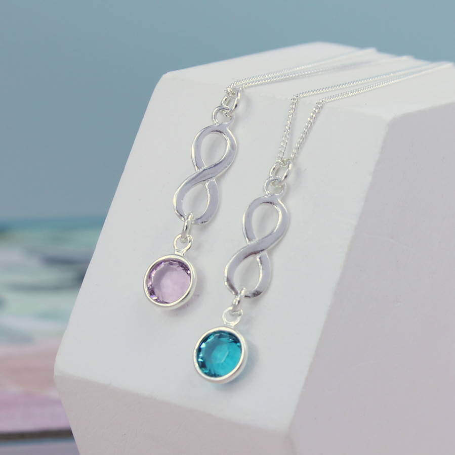 Joy by Corrine Smith Infinity Halskette Sterlingsilber Geburtsstein