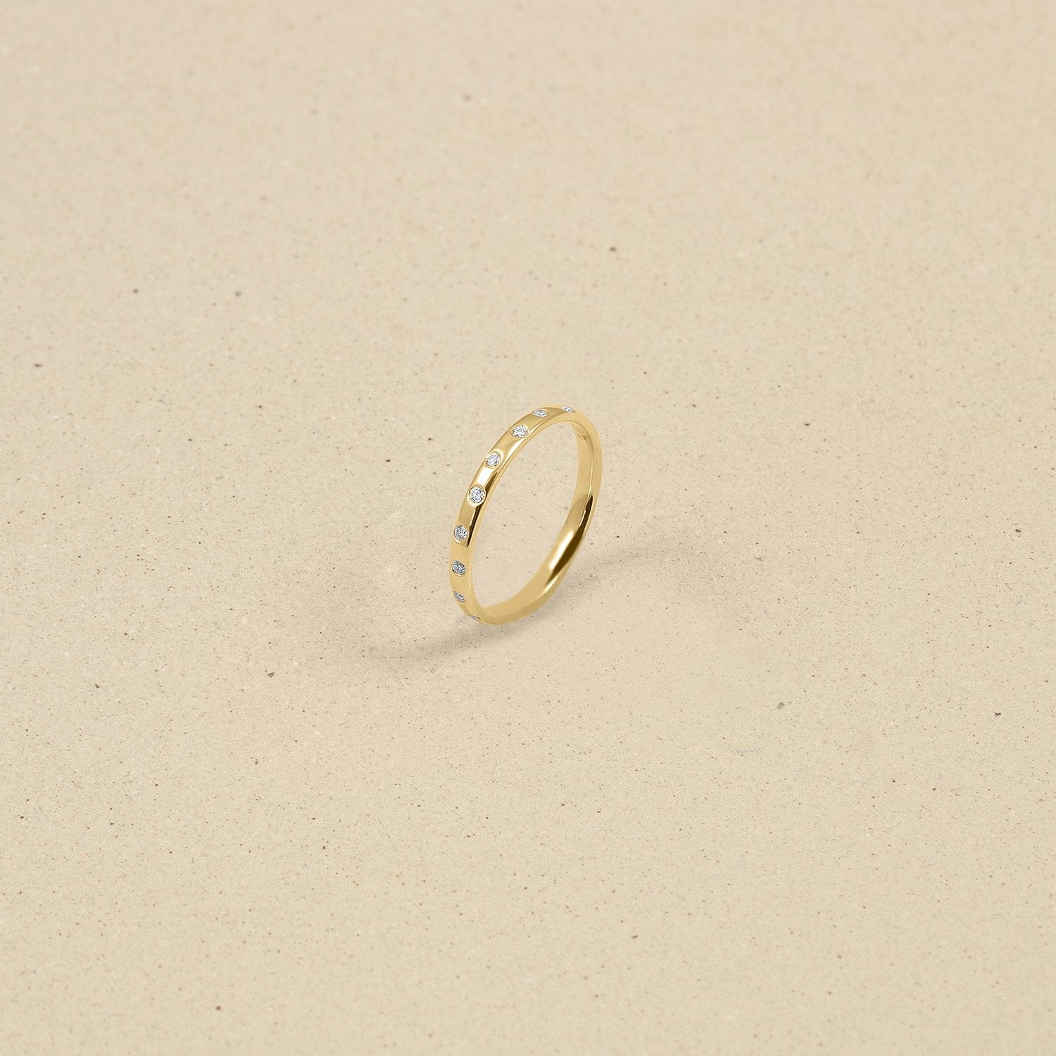 Stilnest Fair Bands Diamanten Twisted Ring 585 Gold Gr. 56