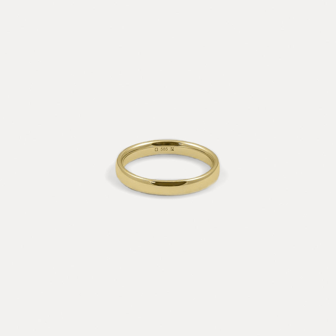 Stilnest Round Fair Band Ring 585 Fairtrade-Gold 3 mm