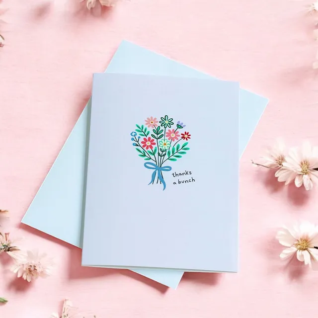Joy by Corrine Smith Thanks a Bunch Grußkarte Blumen A6