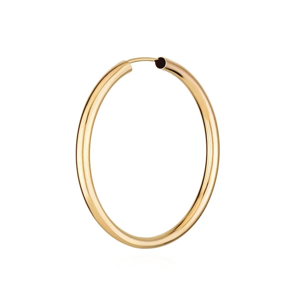 NKlaus JEWELLERY Creolen Gelbgold 585 Ohrringe 40 mm 2,5 mm