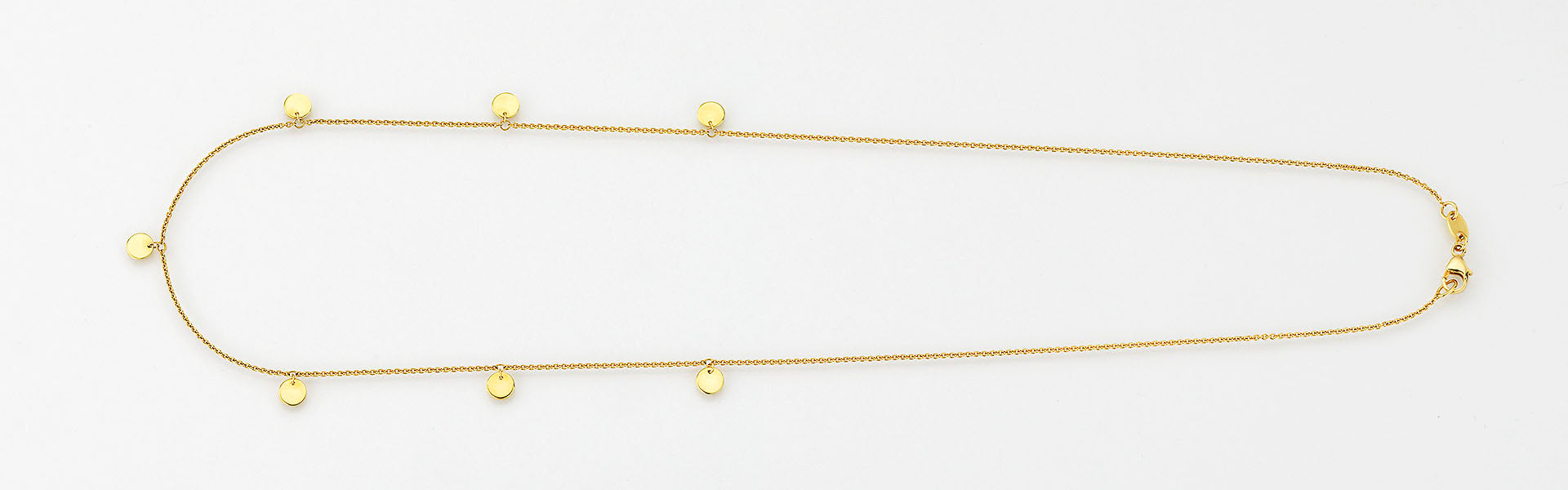 Eugen Rühle Anhänger Ankerkette Gold 585 Gelbgold 42 cm Scheiben