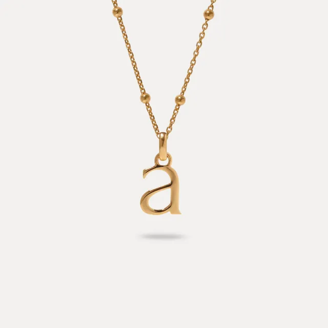 Stilnest Initial Satellite Kette Halskette Gold Vermeil A 45cm