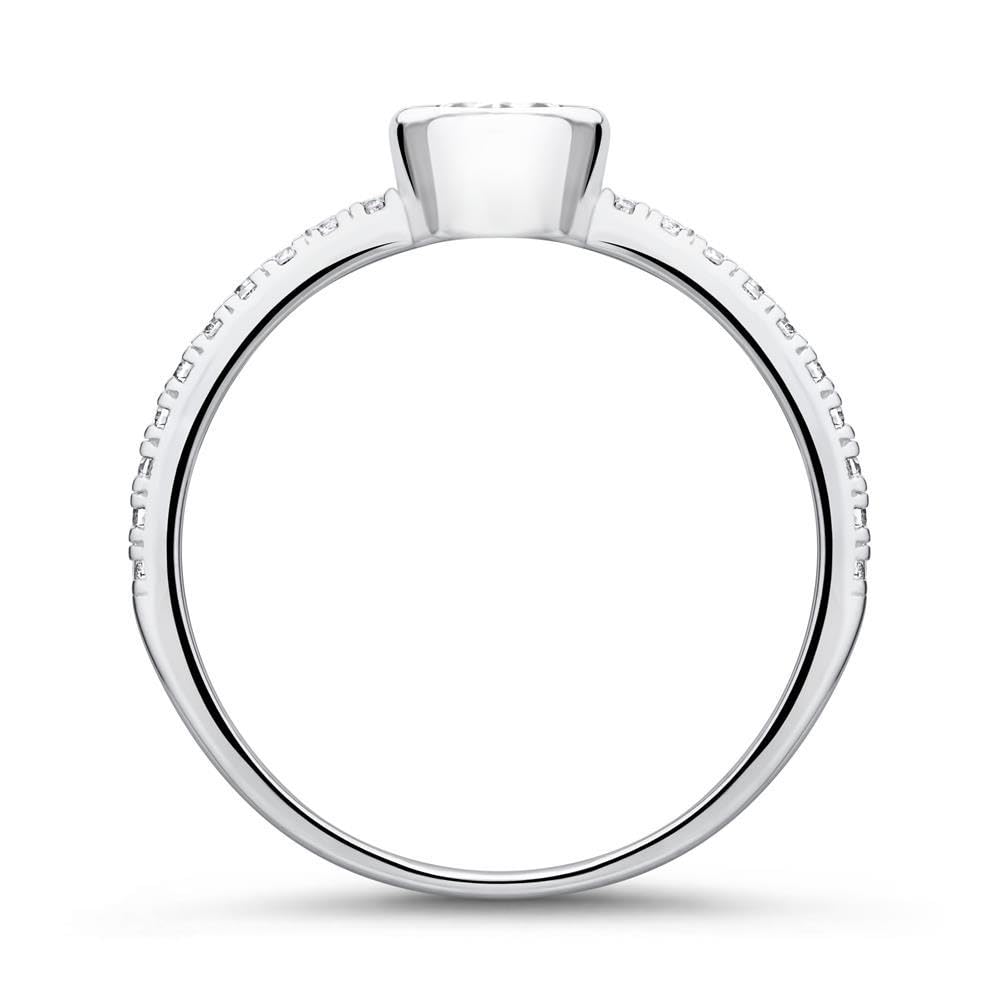 JEWLIX Verlobungsring 375 Weißgold Ring 54mm Zirkonia