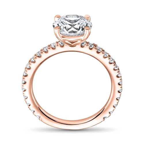 JEWLIX Verlobungsring 925 Silber Roségold Zirkonia Größe 54