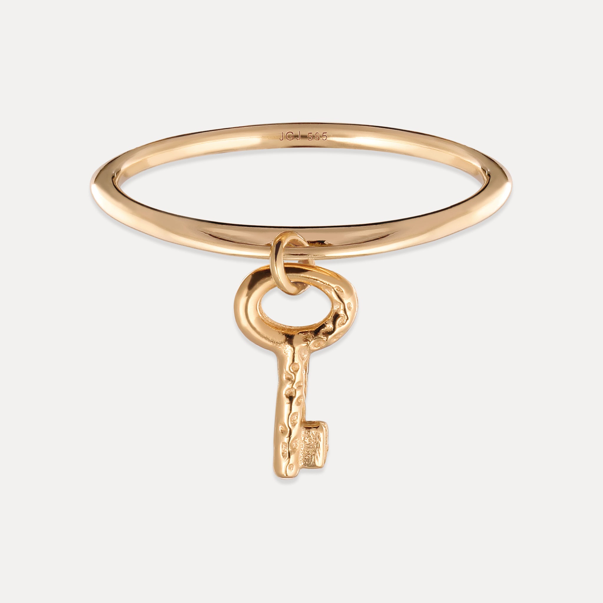 Stilnest Tiny Key Ring 585 Gold Gr. 52 Massivgold