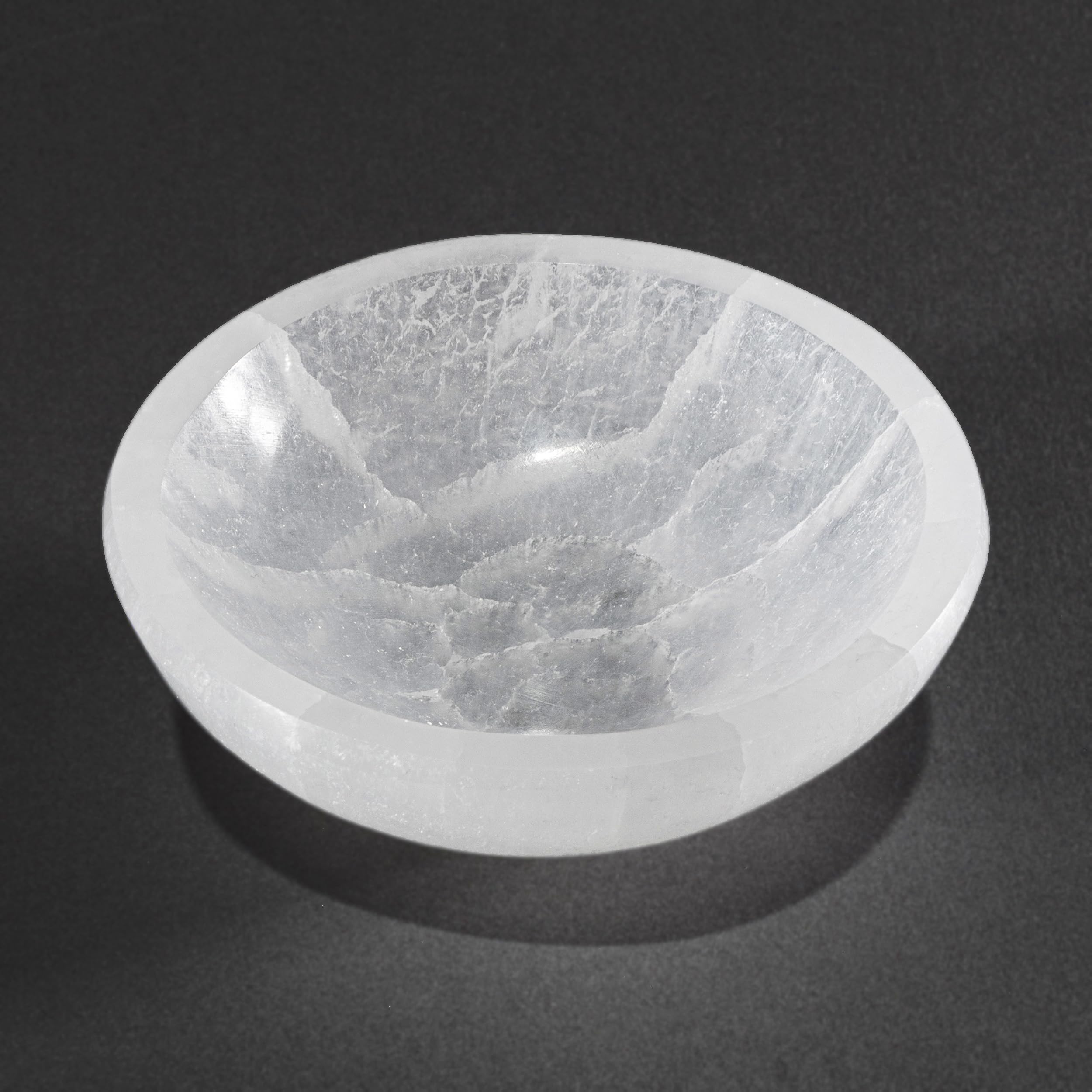 NKlaus Selenit-Schale Heilstein Schmuckschale 9,5cm