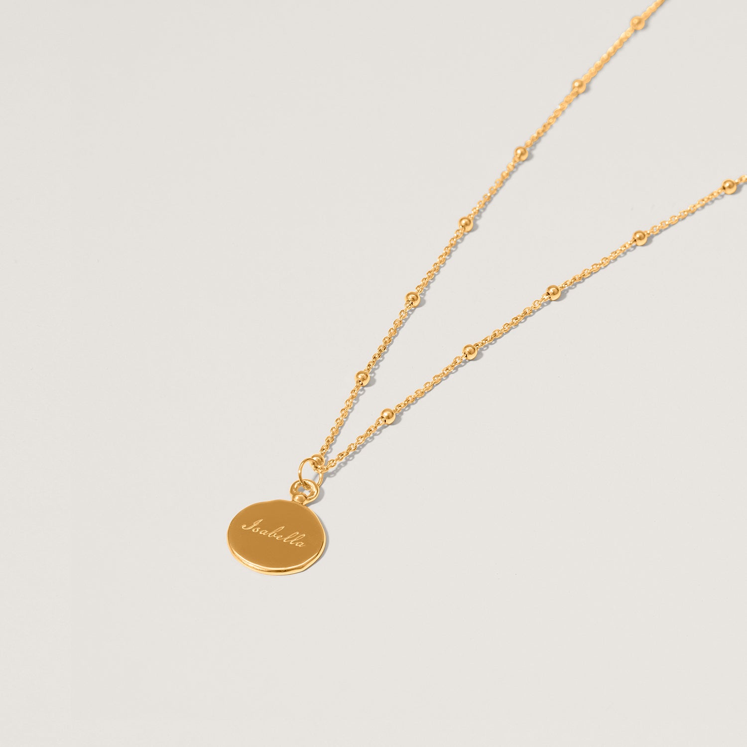 Stilnest Fluid Medallion Kette gravierbar 13mm Gold