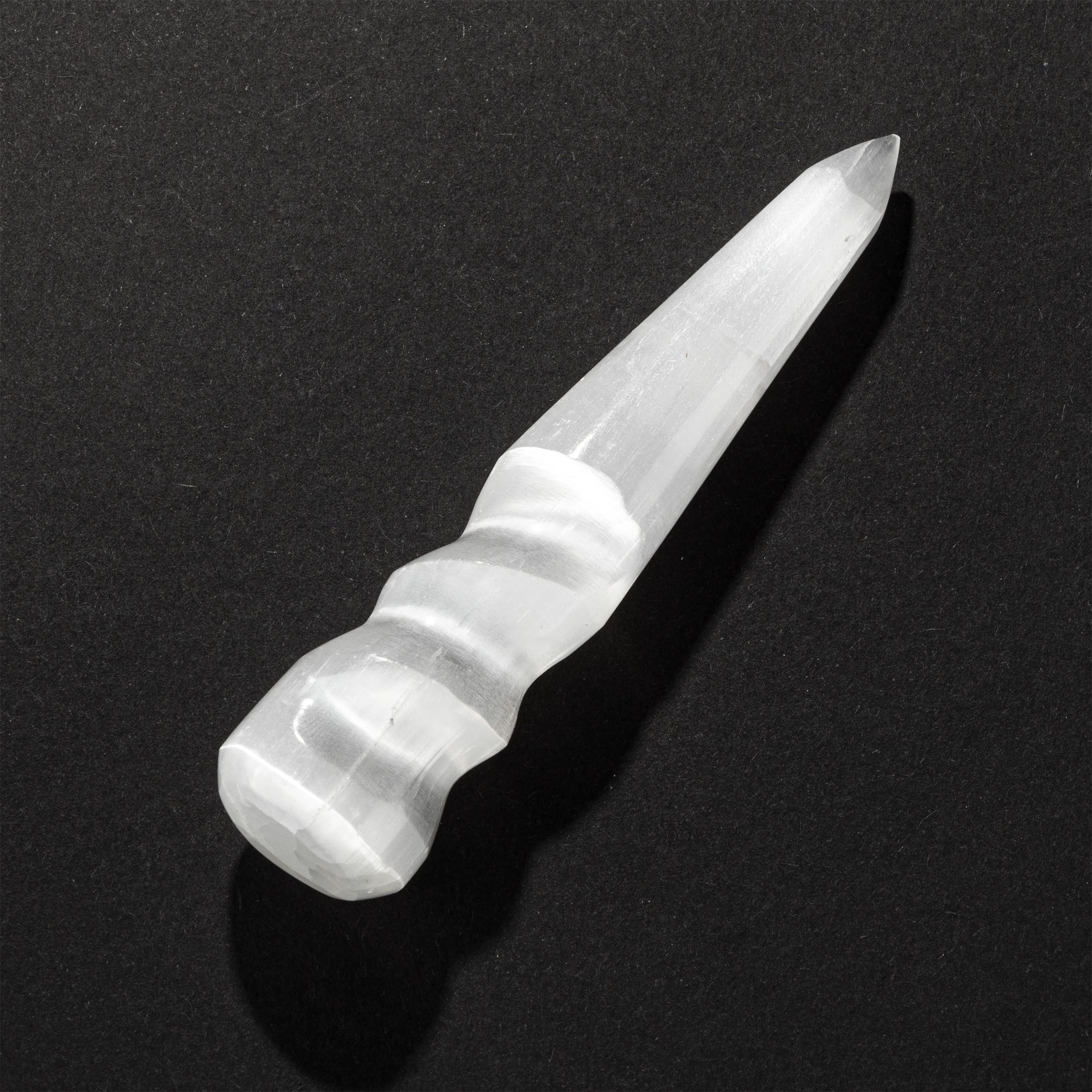 NKlaus Healing Crystals Selenit Obelisk Turm 10 cm Spiral 47 g
