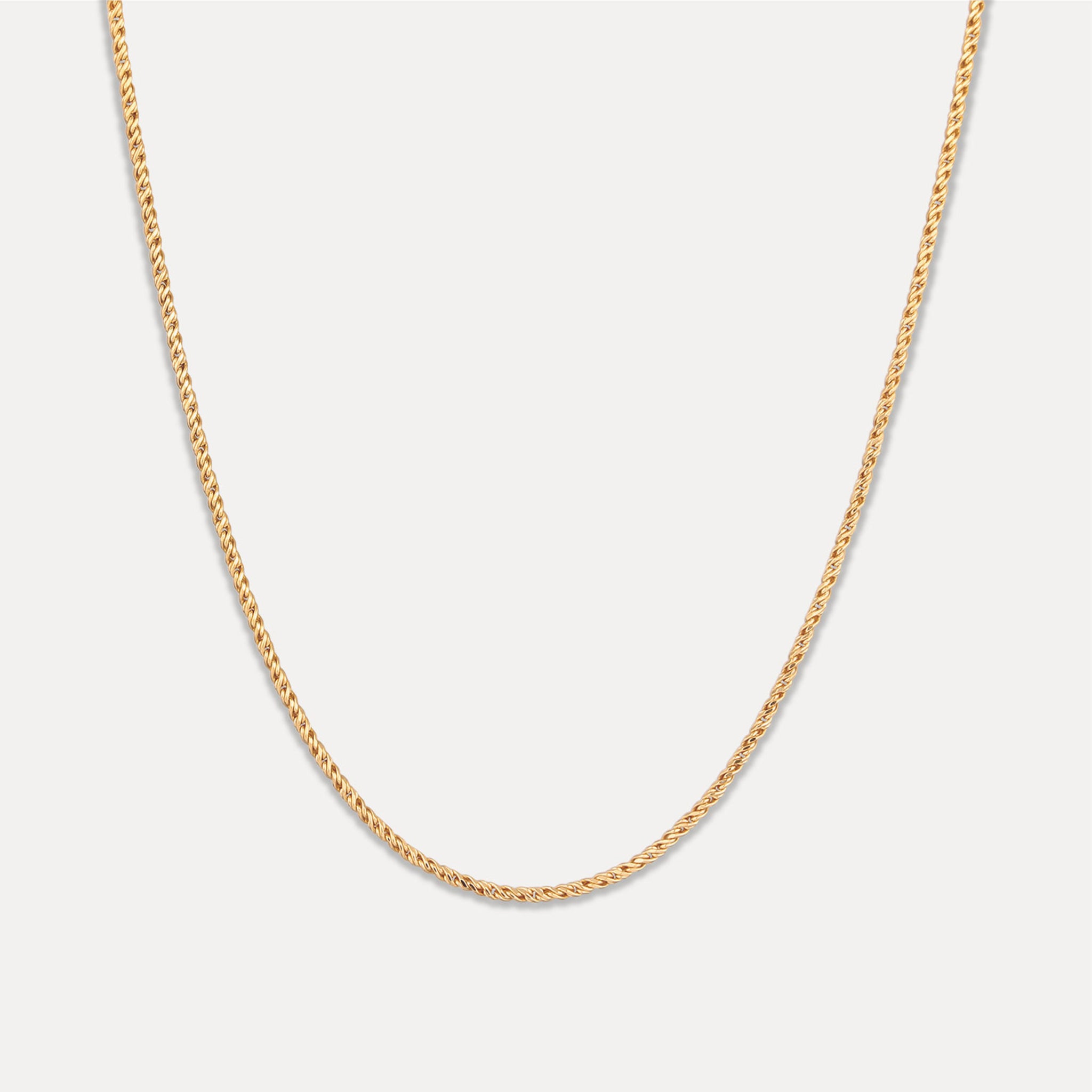 Stilnest Spiral Chain Choker Halskette 24k Gold Vermeil verstellbar