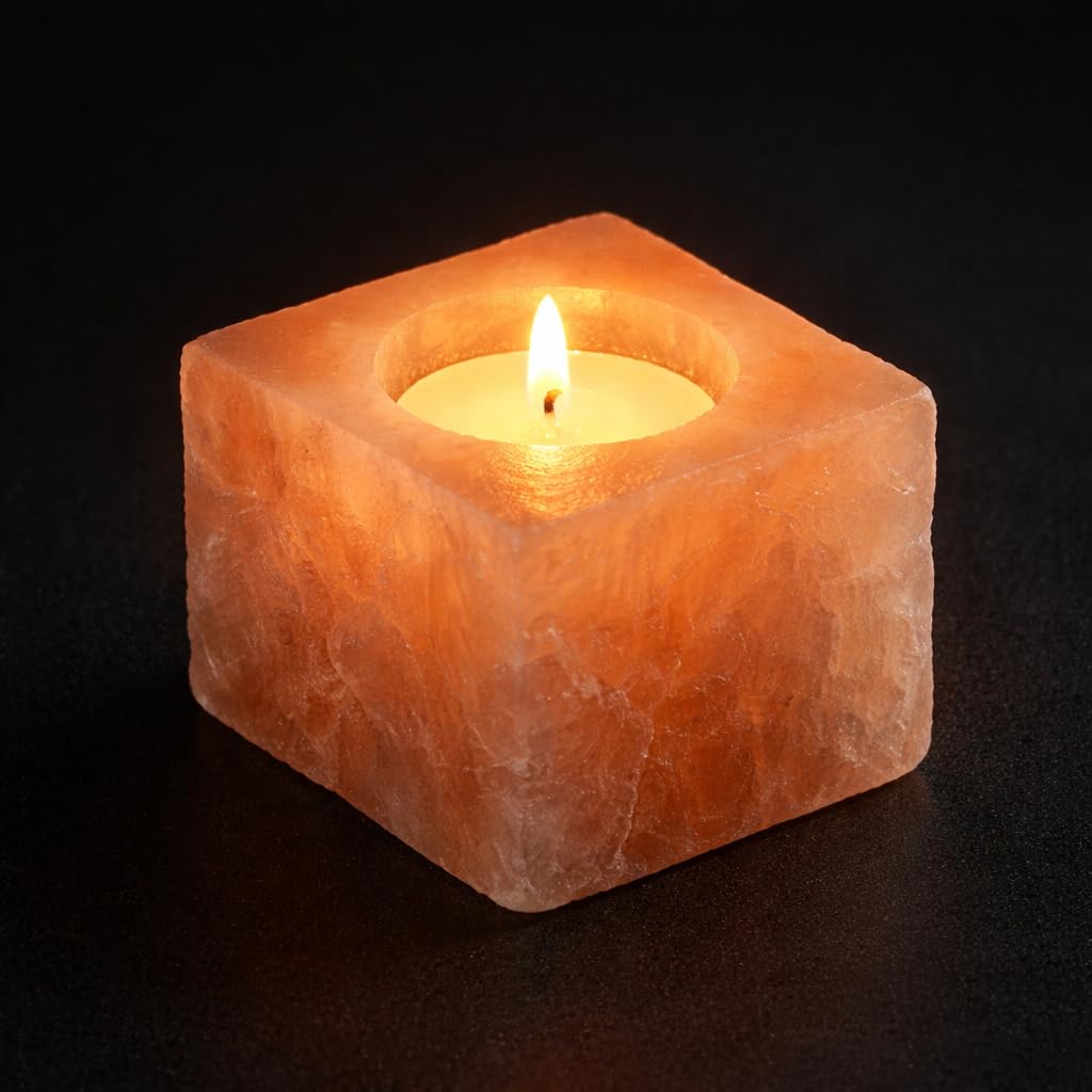NKlaus Healing Crystals Selenit Teelichthalter 1 Stück 6 cm