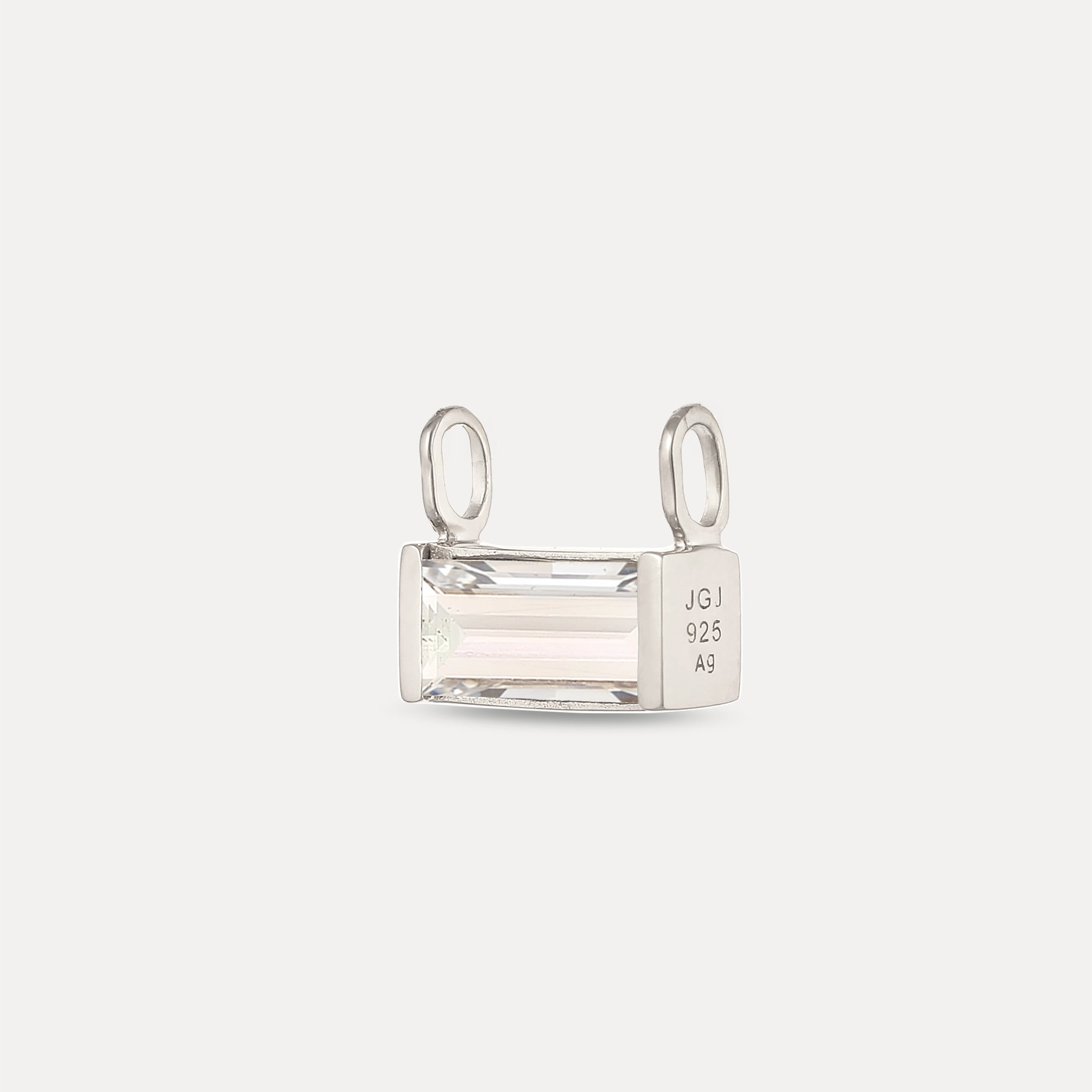 Stilnest Balance Baguette Anhänger Beryll Gold