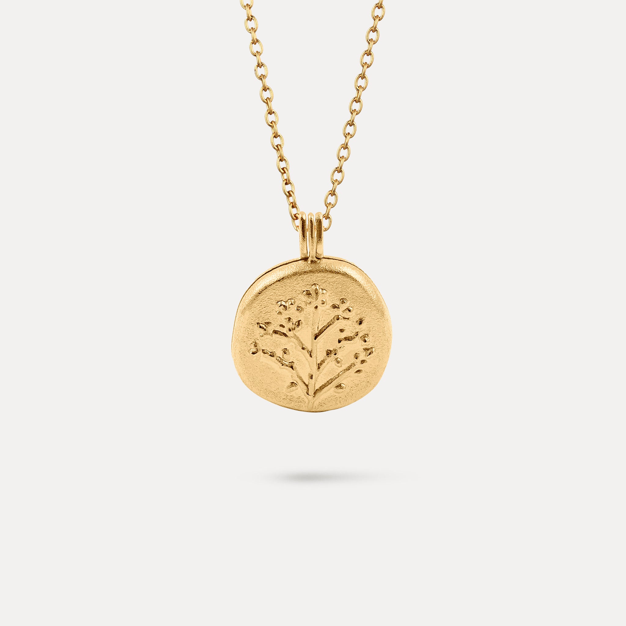 Stilnest Necklaces Floral Medaillon Halskette Gold 45cm Foto