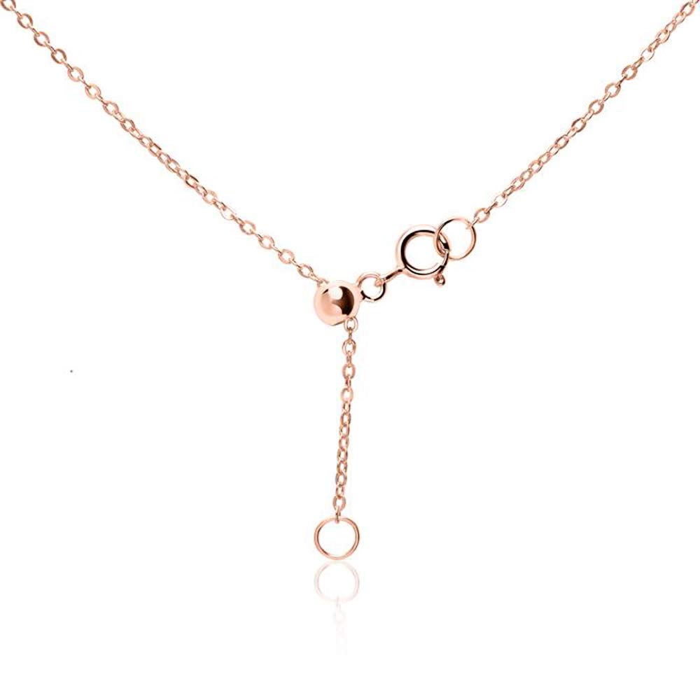 JEWLIX Ketten mit Anhänger Halskette Rosé 925 Silber vergoldet