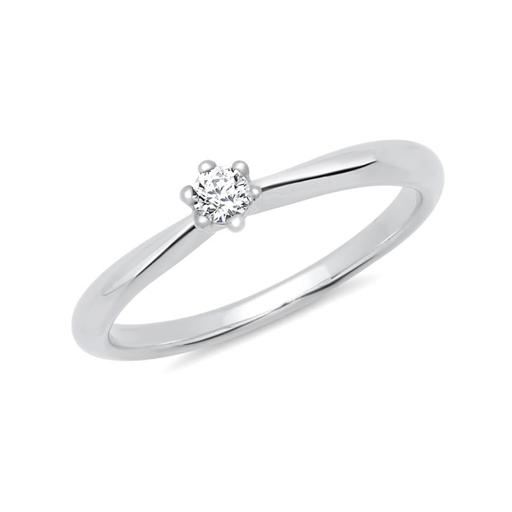 JEWLIX VR0051 Verlobungsring Silber Zirkonia Größe 52mm