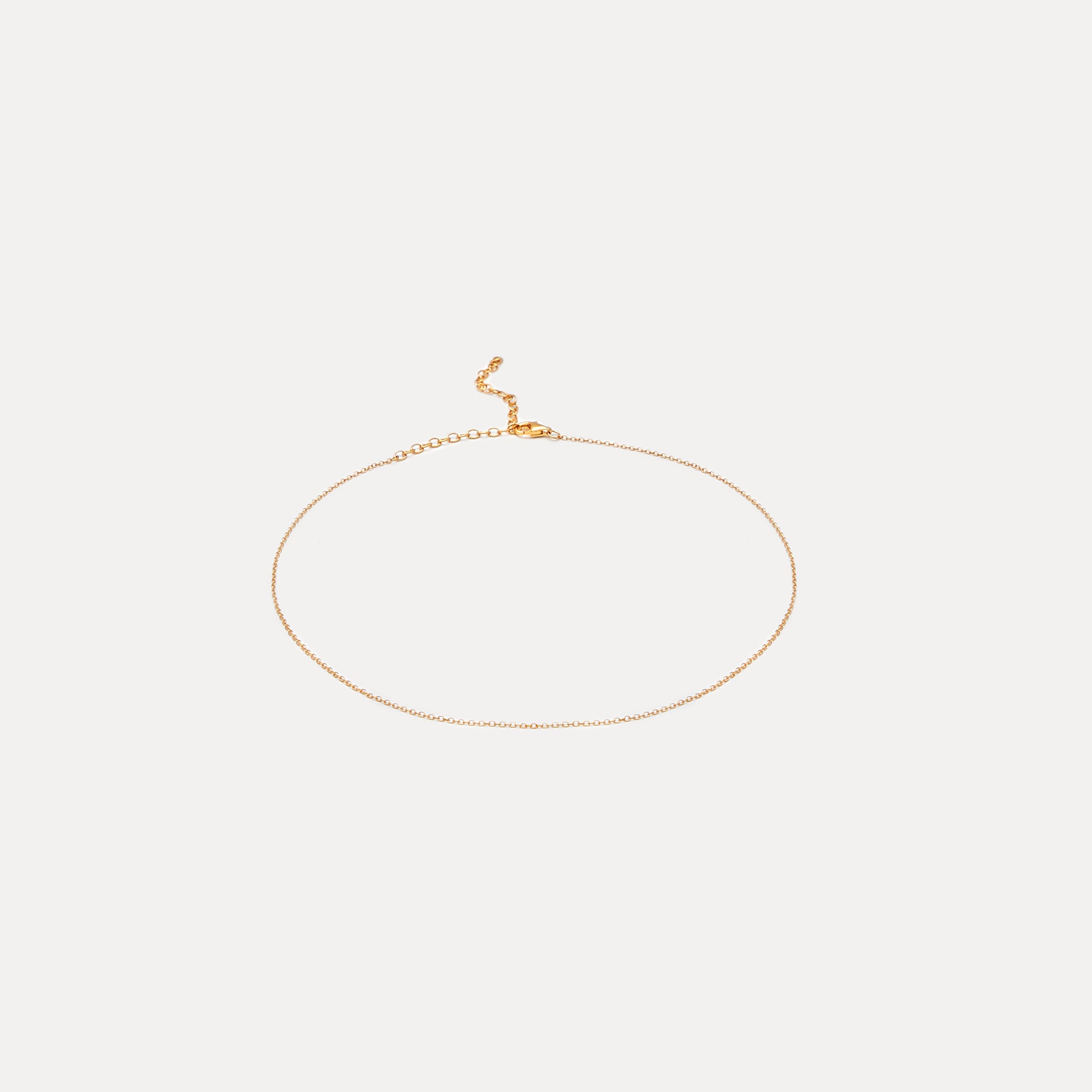 Stilnest Anker Choker Halskette Gold 32+8cm