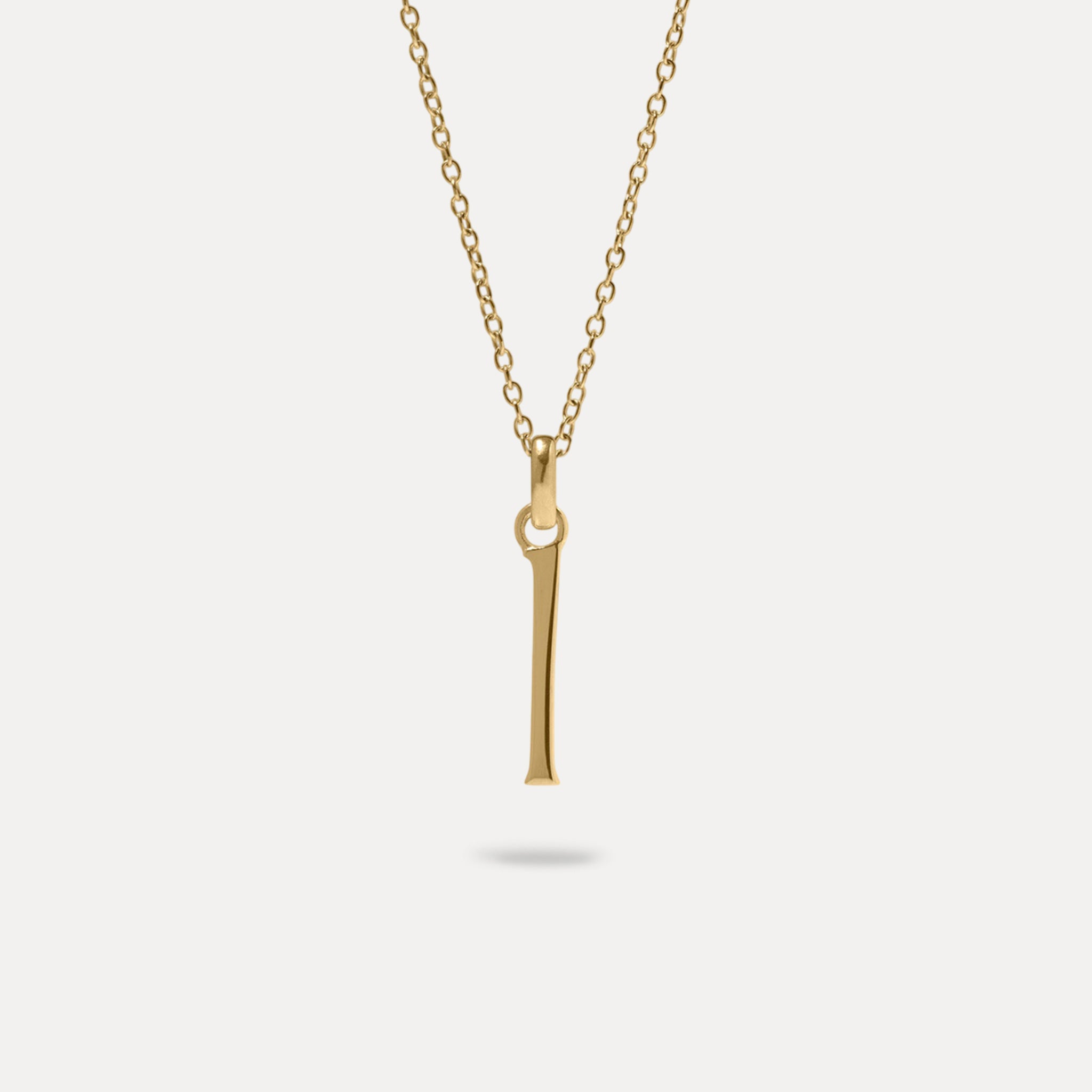 Stilnest Initial Buchstabe Kette 585 Gold 45cm B