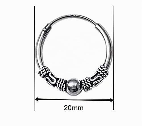 NKlaus Jewellery Keltische Creolen Ohrringe Silber 925 20 mm