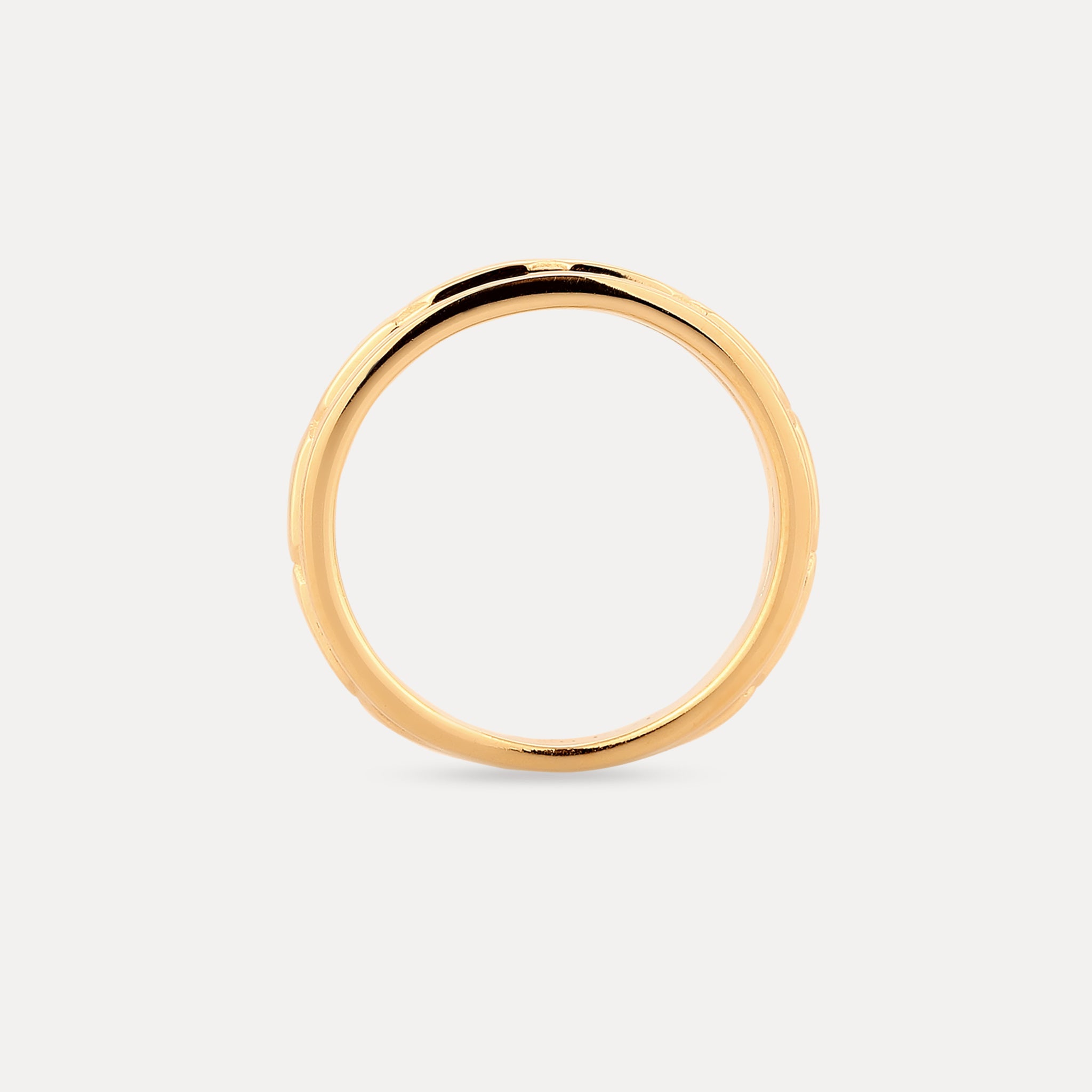 Stilnest Triple Offset Brick Ring 24K Vermeil Größe 52