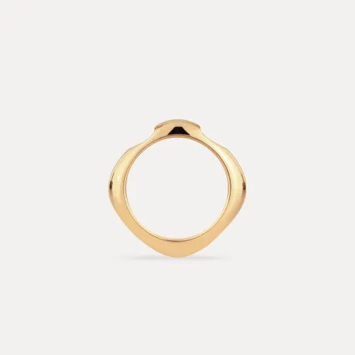 Stilnest Contour Ring Anhänger Gold Vermeil skulptural