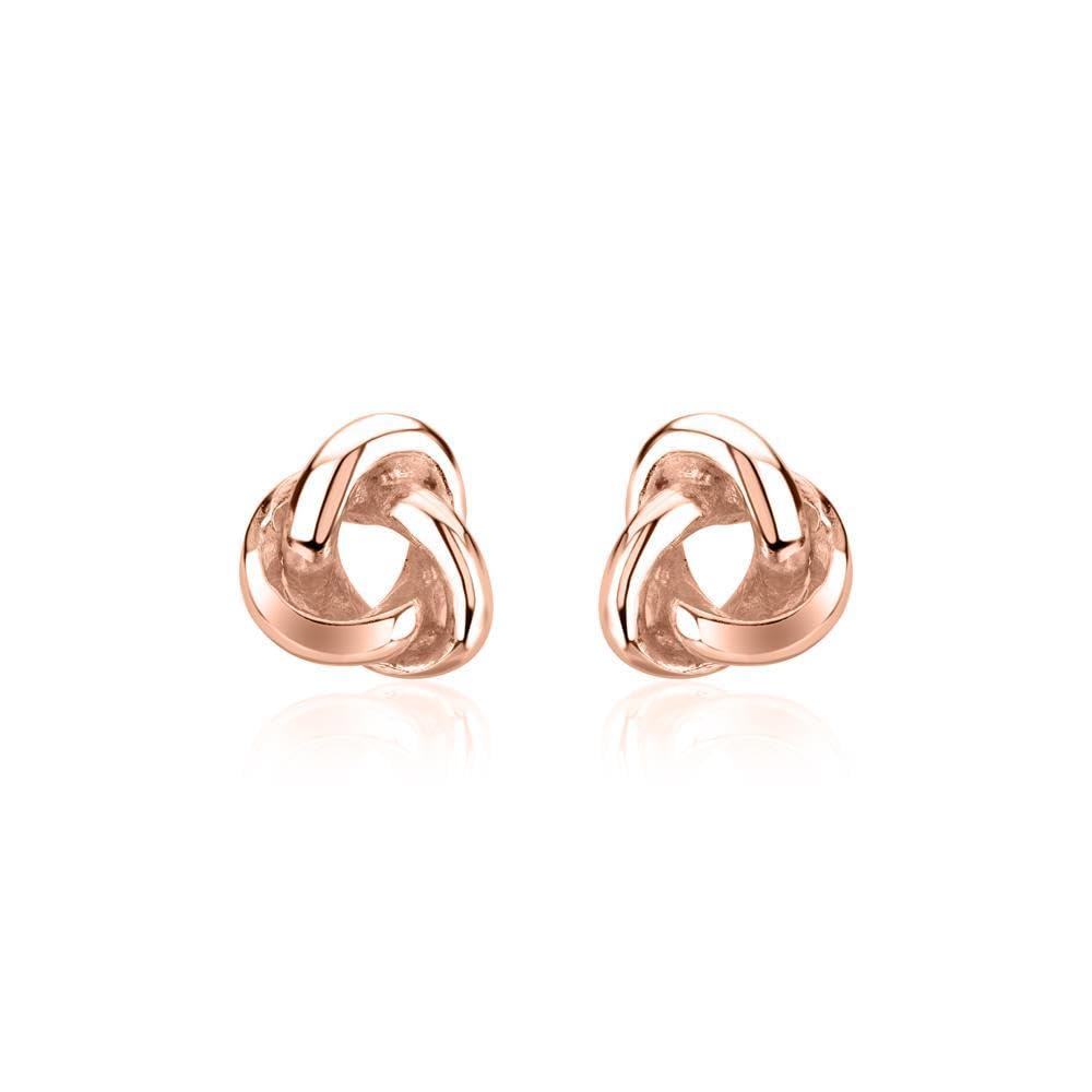 JEWLIX Ohrstecker Knoten 925er Silber Ohrstecker rosévergoldet Damen