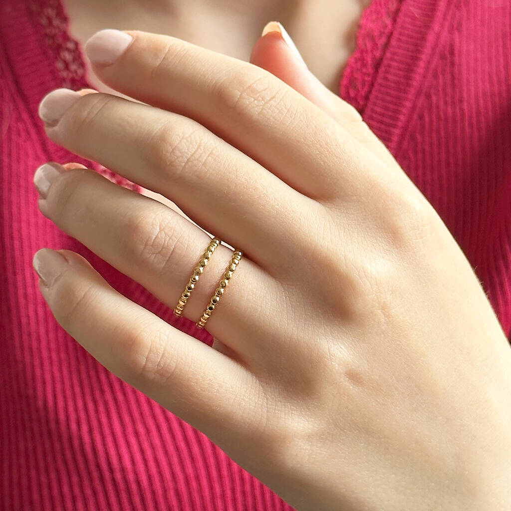 Joy by Corrine Smith Double Band Ring Gold verstellbar