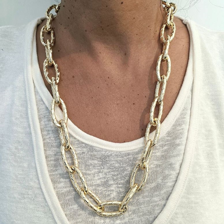 Alevá Bijoux Collane Rodi Rock Halskette Gold