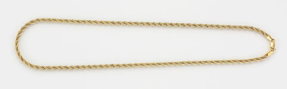 Eugen Rühle Kordelketten Kordelkette Gelbgold 45cm rhodiniert