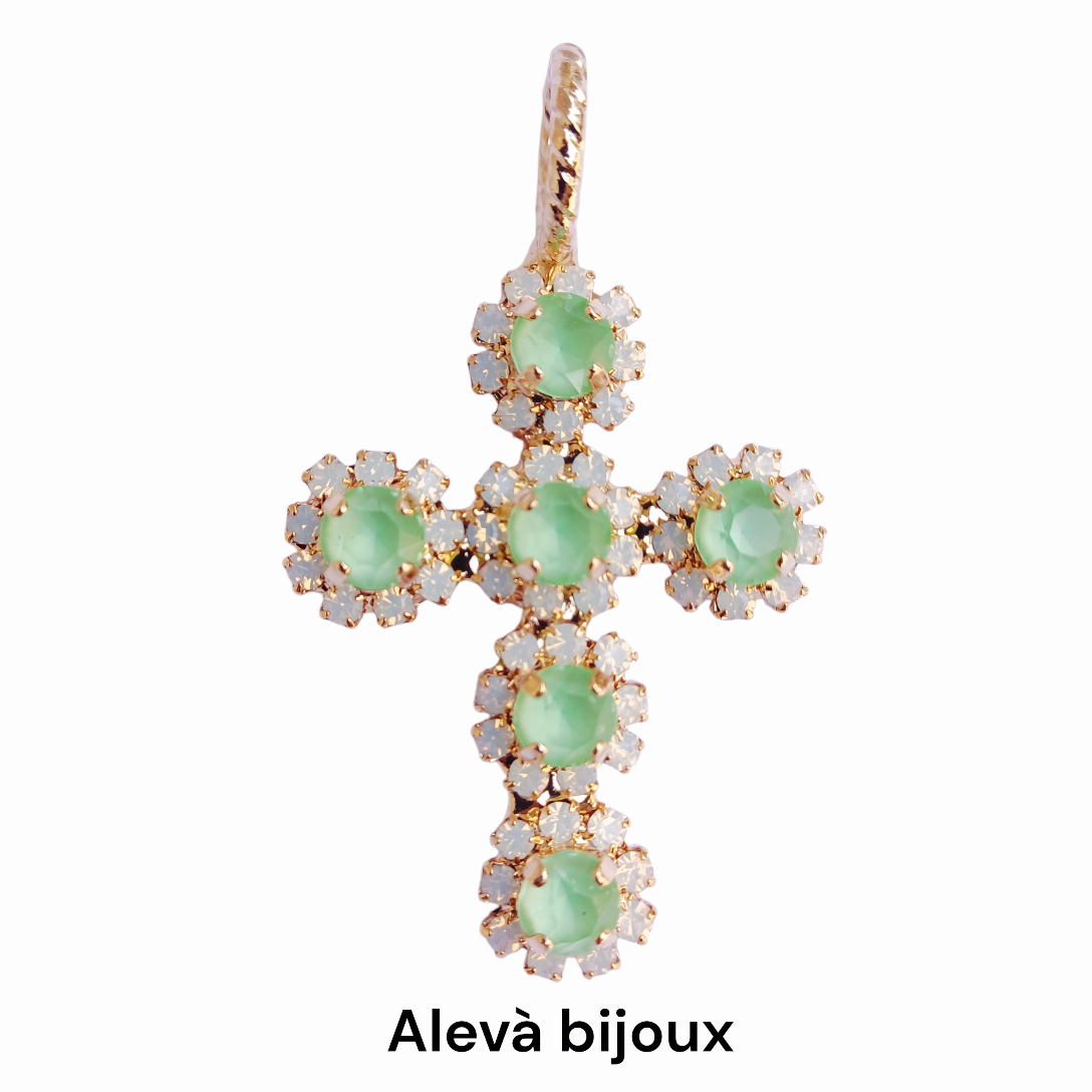 Alevá Bijoux Lulù Mini Kreuz Anhänger Gold