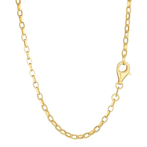 NKlaus Erbskette 925 Silber Gold 50cm 2,1mm Halskette