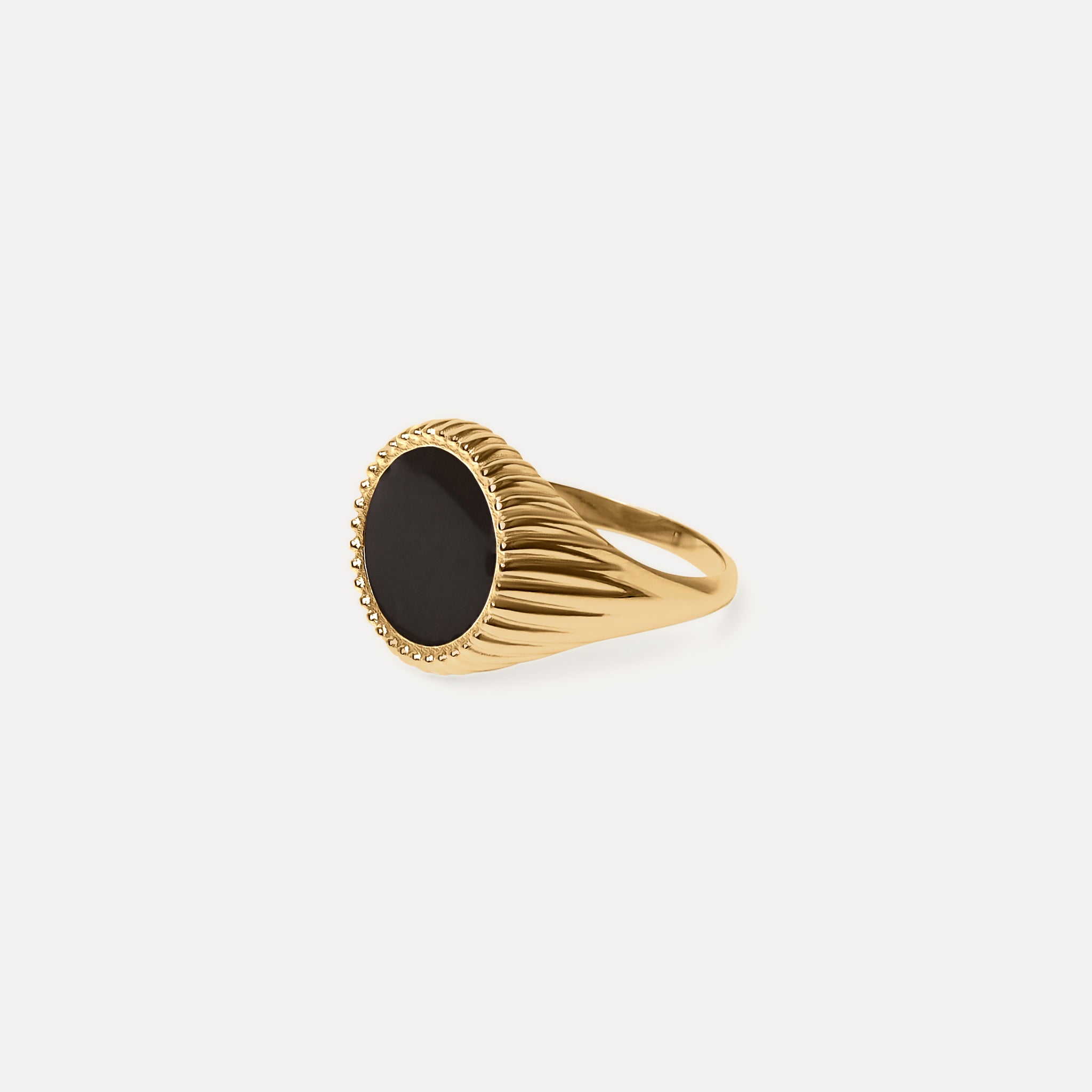 Stilnest Joi Solar Spritz Cocktail Ring Silber 52 Schwarz