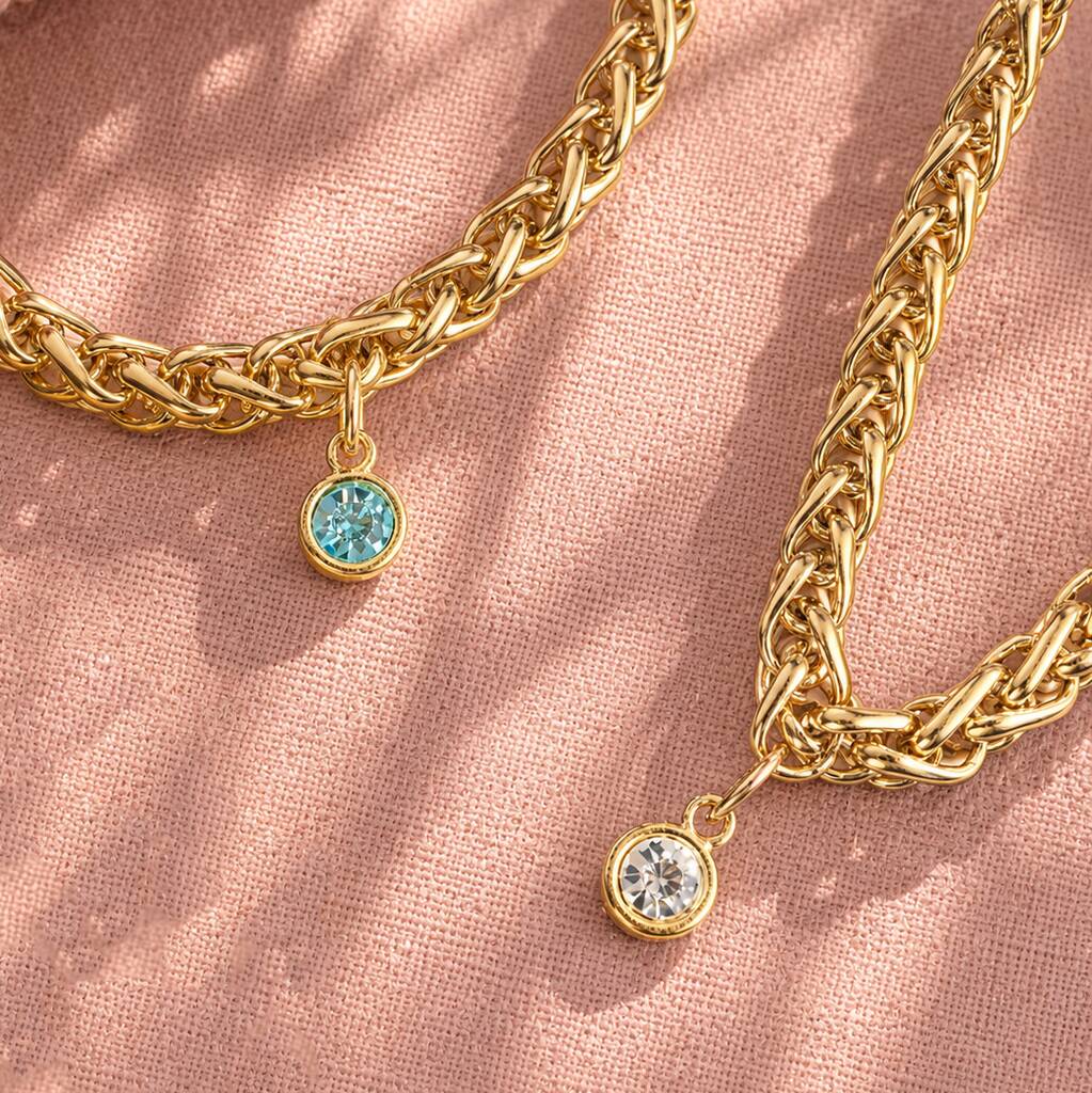 Joy by Corrine Smith Rope Chain Armband Gold Geburtsstein