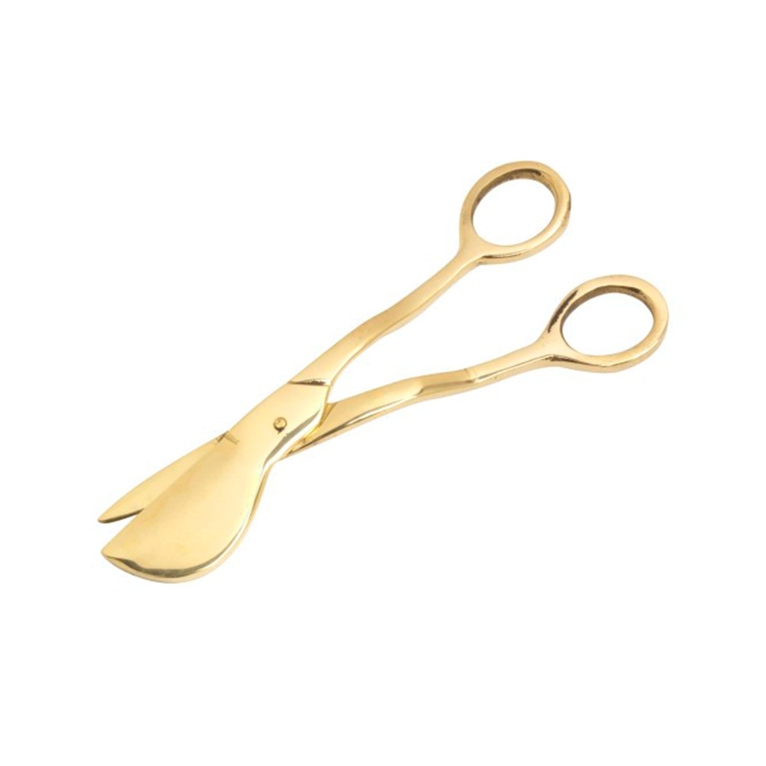 NKlaus Dochtschere Kerzenschere Gold Messing 15cm