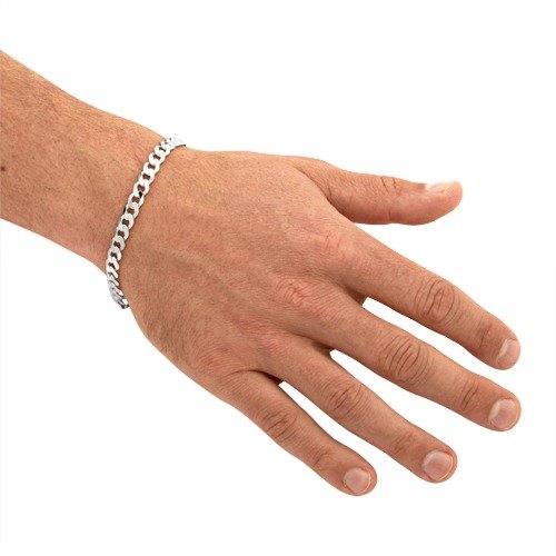 JEWLIX Panzerarmbänder Armband 925 Silber 7mm 21cm