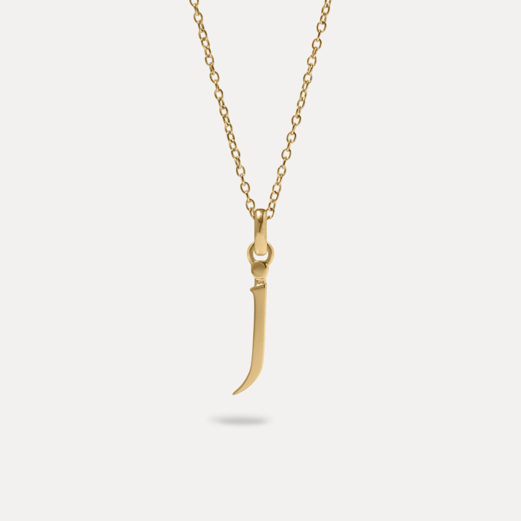 Stilnest Initial Buchstabe Kette 585 Gold 45cm B