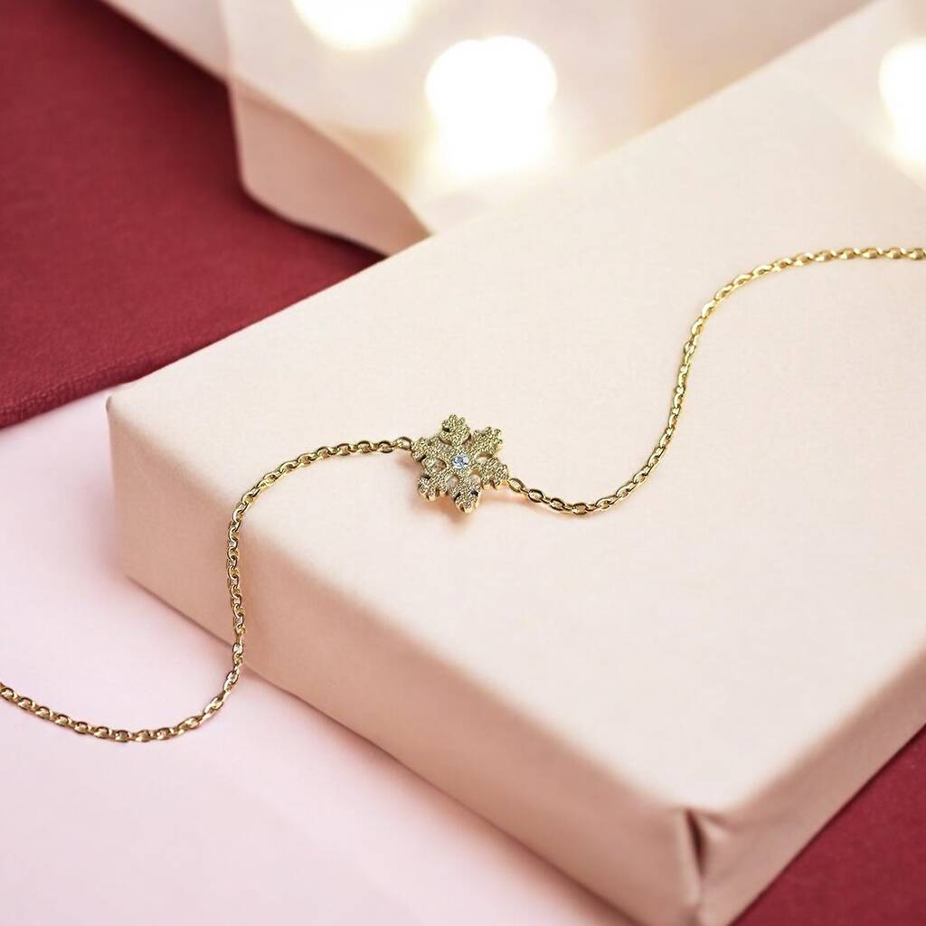 Joy by Corrine Smith Snowflake Armband Gold mit Kristall