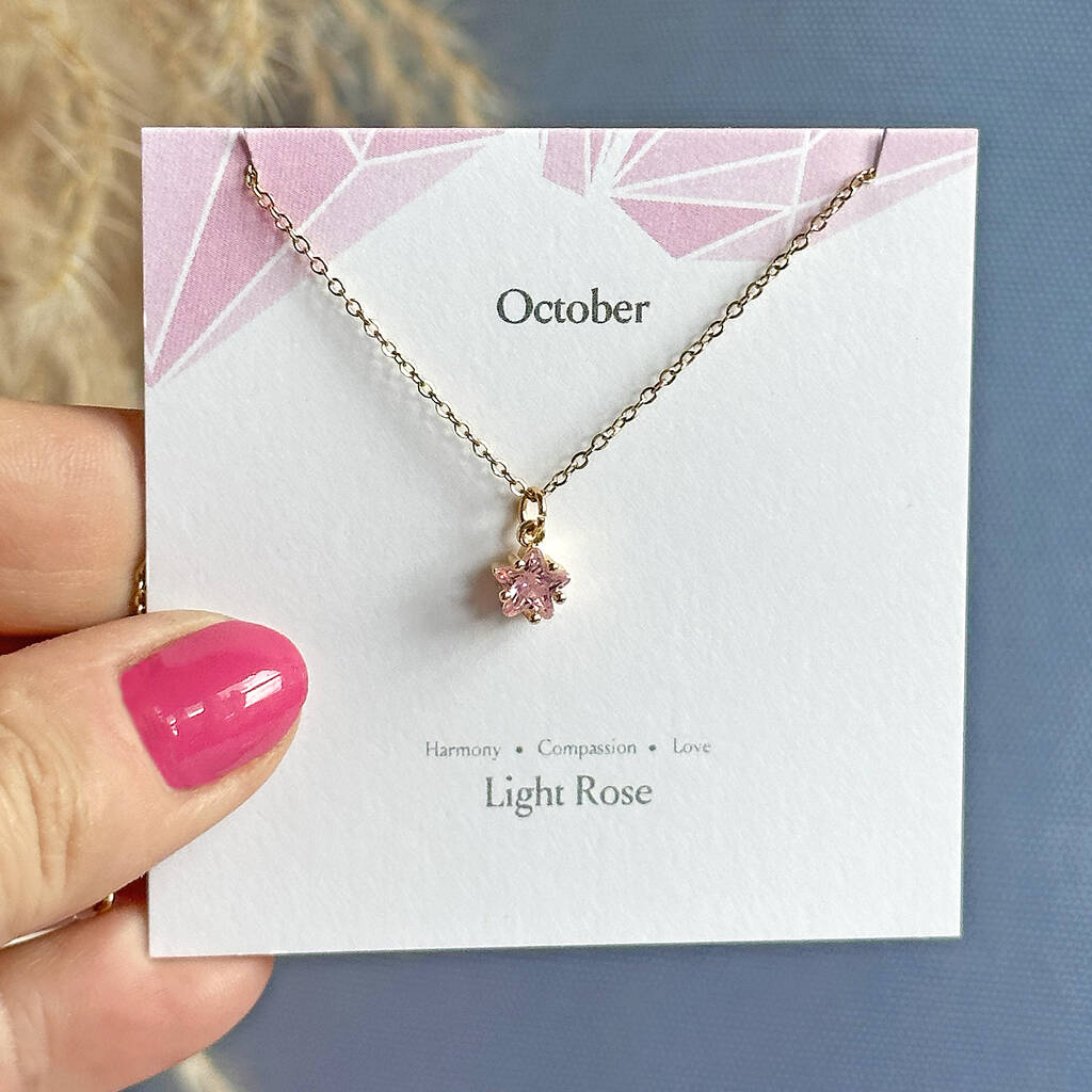 Joy by Corrine Smith Dainty Star Halskette Gold Geburtsstein