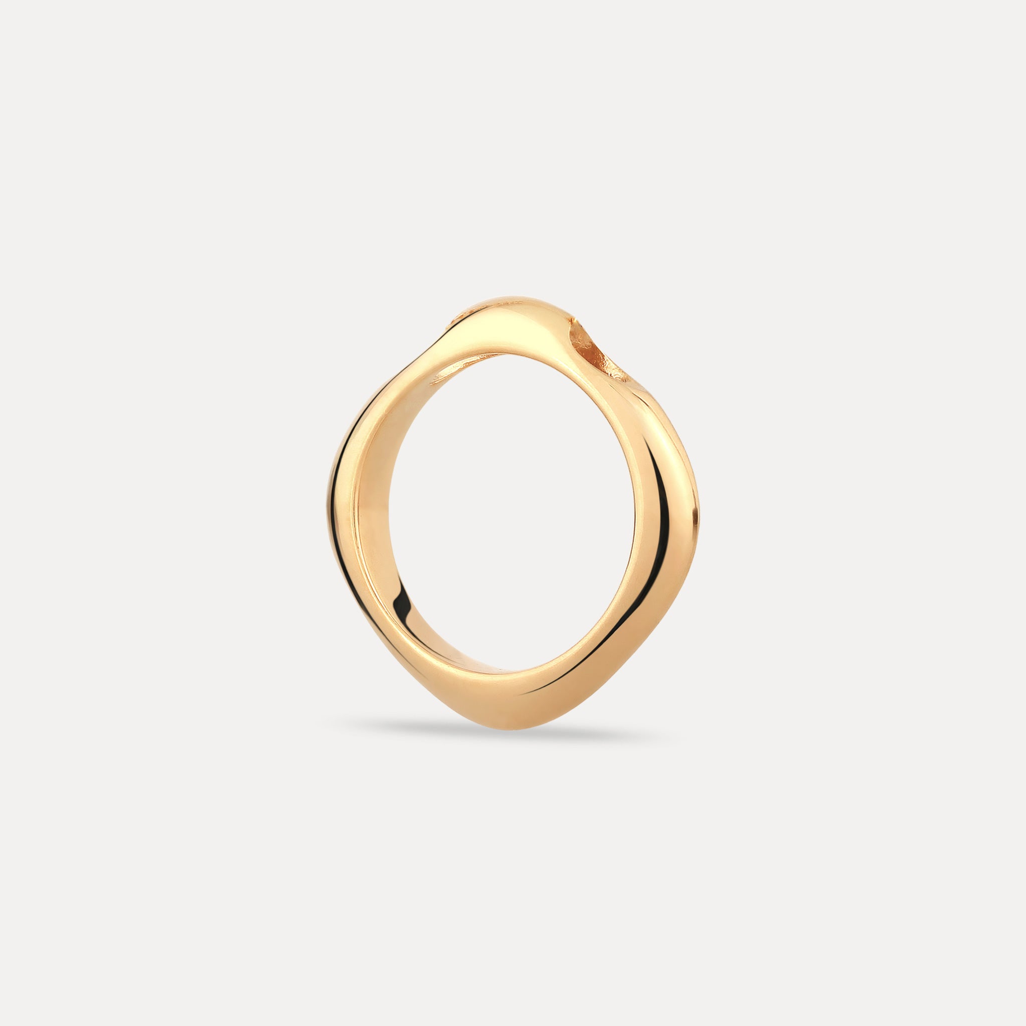 Stilnest Contour Ring Anhänger Gold Vermeil skulptural
