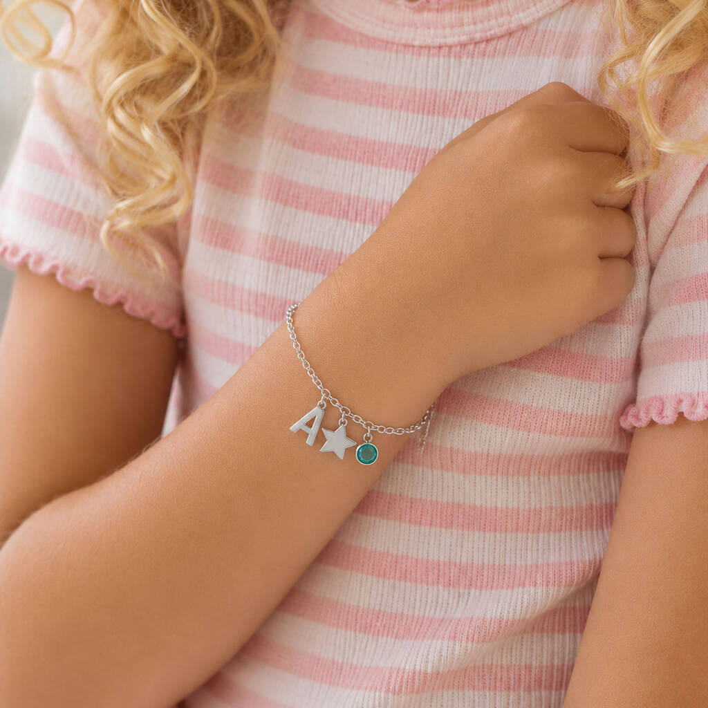 Joy by Corrine Smith Child Charm Armband Silber personalisiert